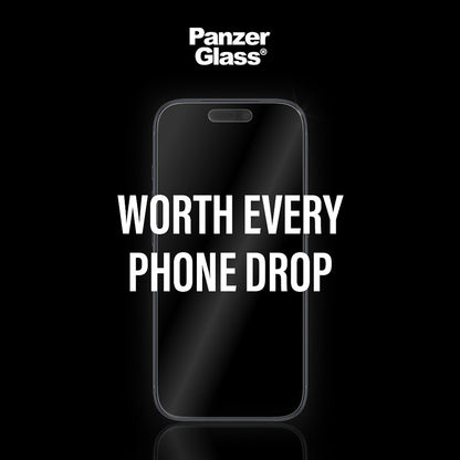 Schutzfolie Matte PanzerGlass Armor EasyAligner für Apple iPhone 17 / 16 Pro, Gehärtetes Glas, Vollverklebung