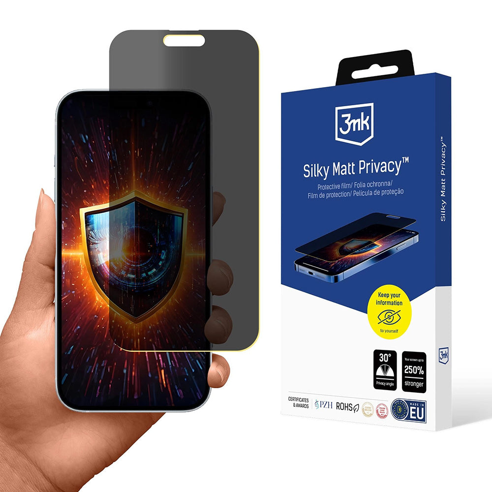 Schutzfolie Matte Privacy 3MK Silky für Apple iPhone 17 Pro, Kunststoff