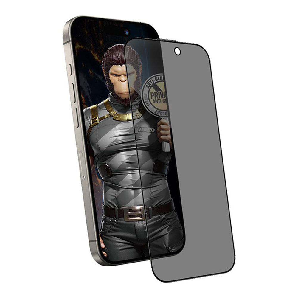 Matt Privacy Blueo Anti-Peep Displayschutzfolie für Apple iPhone 15 Pro, gehärtetes Glas, Vollklebung