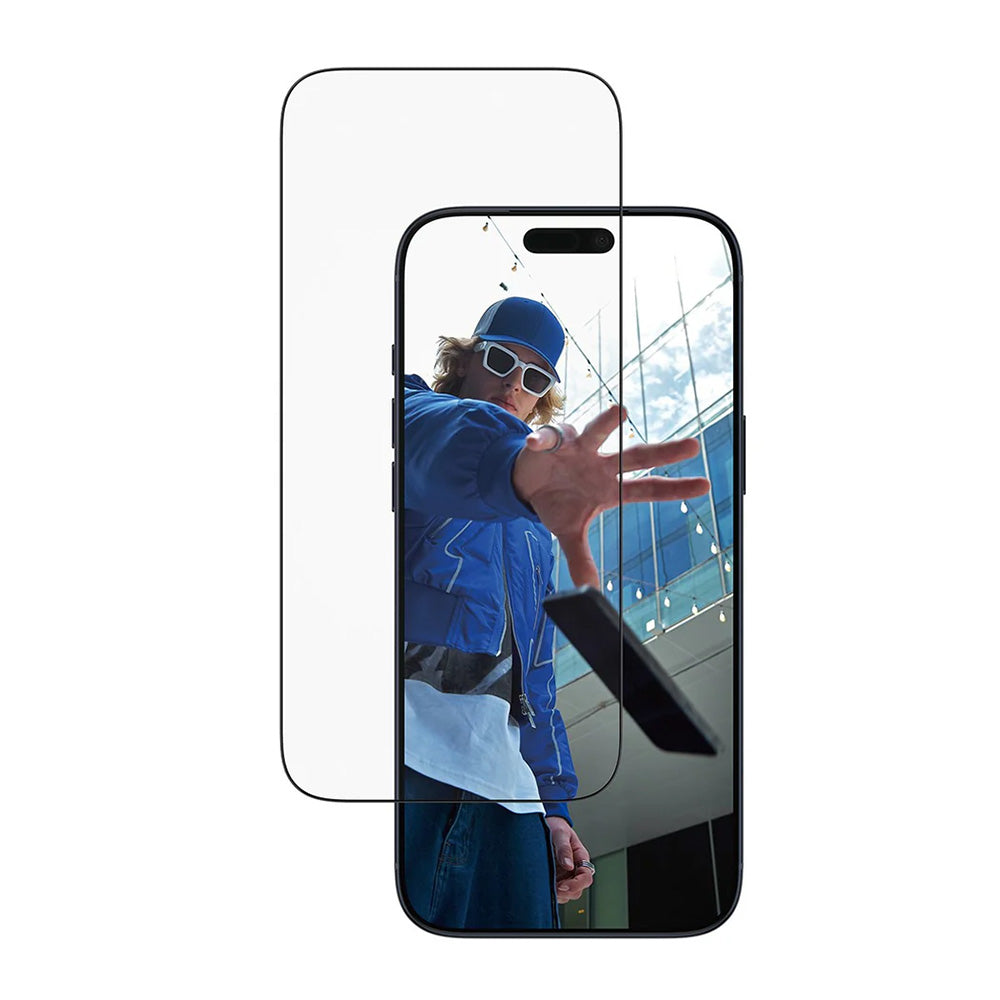 Schutzfolie PanzerGlass Ultra-Wide Fit EasyAligner für Apple iPhone 17 Pro Max, gehärtetes Glas, Full Glue, Schwarz