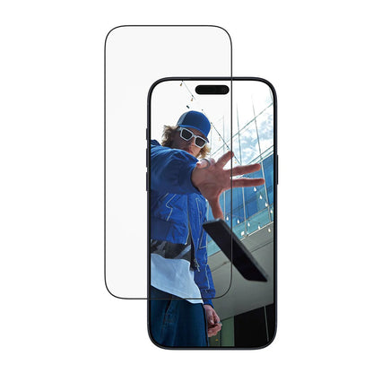 Schutzfolie PanzerGlass Ultra-Wide Fit EasyAligner für Apple iPhone 17 Pro Max, gehärtetes Glas, Full Glue, Schwarz