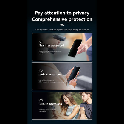 Anank 1X Reinforced 360 Privacy Screen Protector for Apple iPhone 14 Pro Max, Tempered Glass, Full Glue, 2.5D