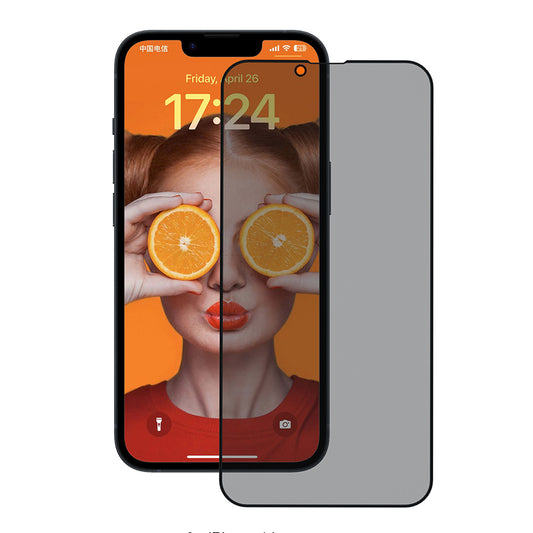 Privacy-Schutzfolie Anank 3X Verstärkt für Apple iPhone 17e / 16e / 14 / 13 Pro, Sicherheitsglas, Vollkleber, 2.5D