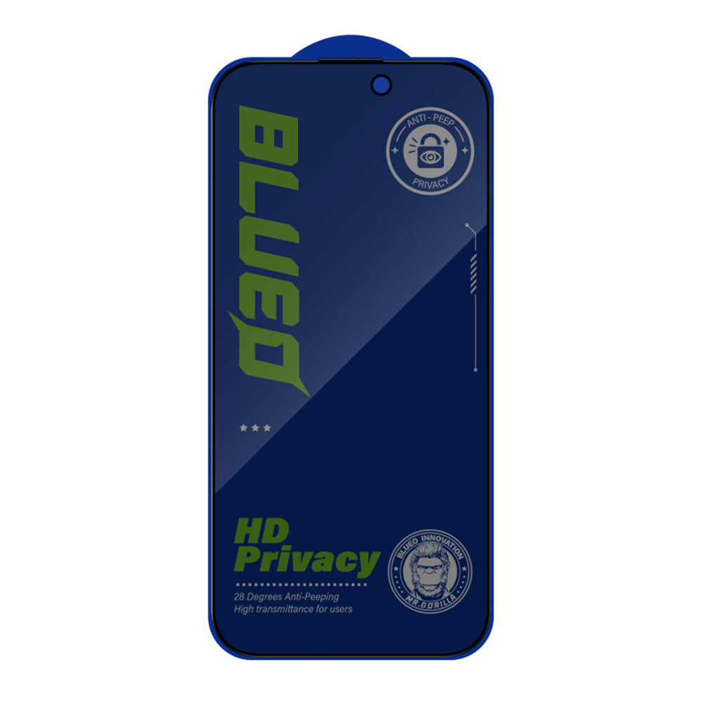 Privacy-Schutzfolie Blueo Anti-Peep für Apple iPhone 12 / 12 Pro, gehärtetes Glas, Vollkleber