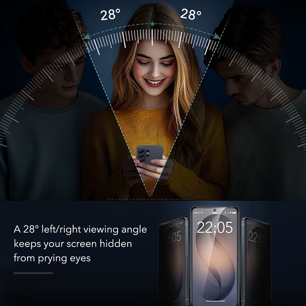 Schutzfolie Ecran Privacy ESR Armorite für Samsung Galaxy S26 Ultra, Gehärtetes Glas, Vollverklebung