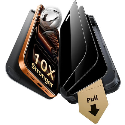 Privacy-Schutzfolie ESR Armorite Pro UltraFit für Apple iPhone 18 Pro, gehärtetes Glas, Full Glue, 3er-Set