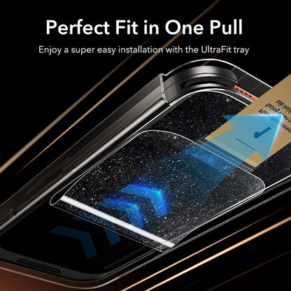 Privacy-Schutzfolie ESR Armorite Pro UltraFit für Apple iPhone 18 Pro, gehärtetes Glas, Full Glue, 3er-Set
