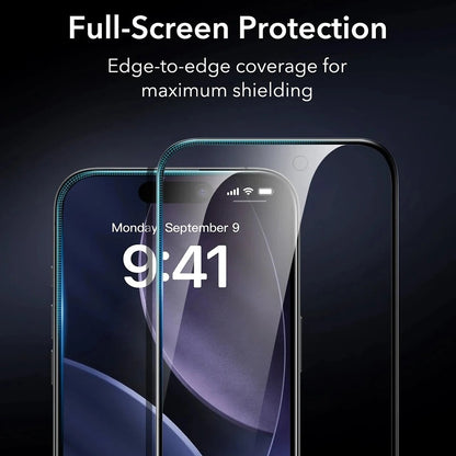 Schutzfolie Ecran Privacy ESR Armorite UltraFit für Apple iPhone 17 Pro Max, Gehärtetes Glas, Vollverklebung, Set 3 Stück