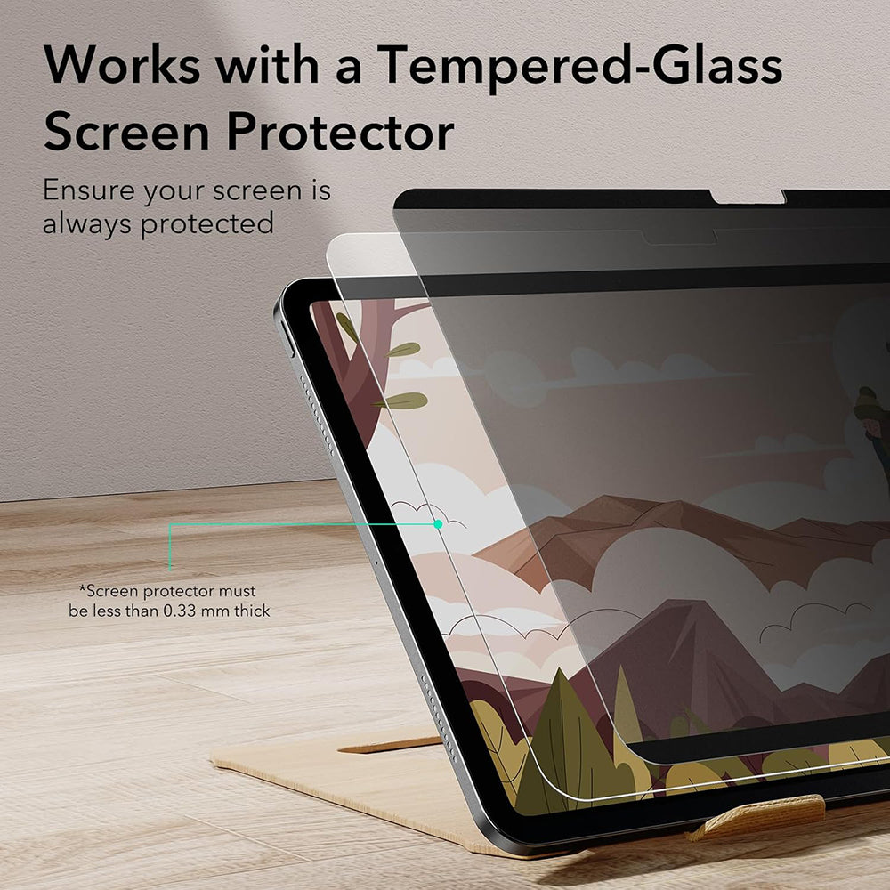 Schutzfolie Ecran Privacy ESR Magnetic für Apple iPad Pro 13 (2024), Kunststoff