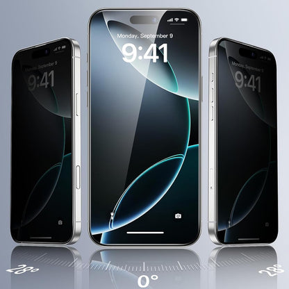 Schutzfolie Ecran Privacy ESR für Apple iPhone 17 Pro Max, gehärtetes Glas, Full Glue, Set 3 Stück