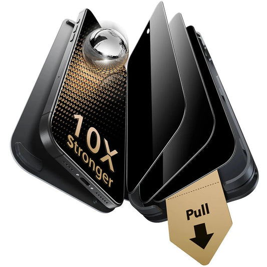 Schutzfolie Ecran Privacy ESR UltraFit Armorite Pro für Apple iPhone 17 / 16 Pro, Gehärtetes Glas, Full Glue, Set 3 Stück