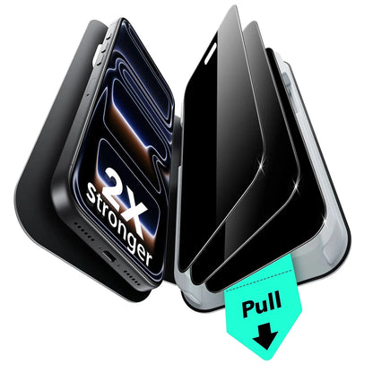 Privacy-Schutzfolie ESR UltraFit Classic für Apple iPhone 18 Pro, gehärtetes Glas, Full Glue, 3er-Set