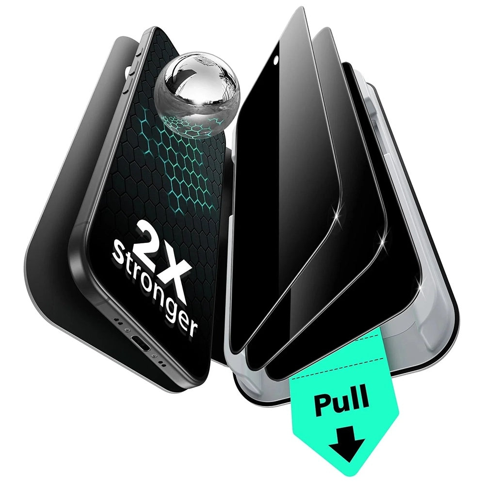 Schutzfolie Ecran Privacy ESR UltraFit für Apple iPhone 17 Air, Gehärtetes Glas, Vollverklebung, Set 3 Stück