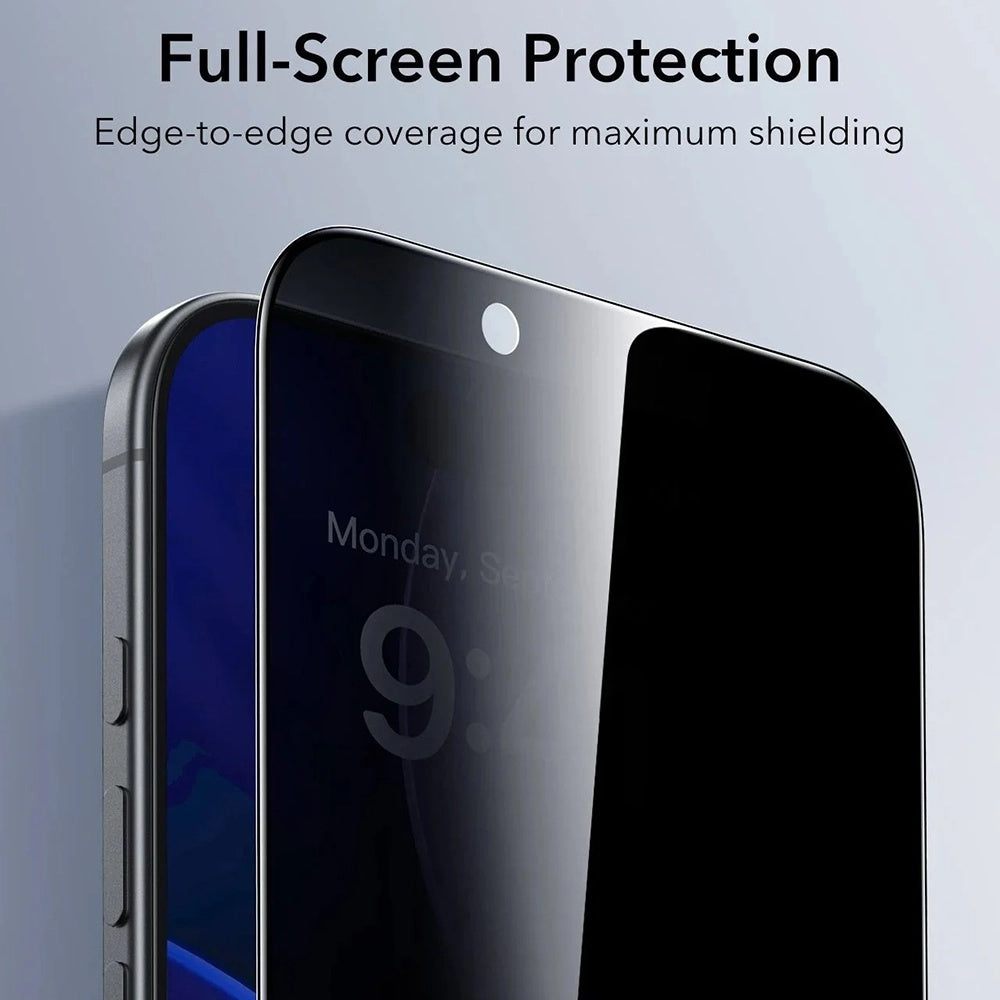 Schutzfolie Ecran Privacy ESR UltraFit für Apple iPhone 17 Air, Gehärtetes Glas, Vollverklebung, Set 3 Stück
