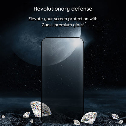 Schutzfolie Privacy Guess für Apple iPhone 16 Pro Max, Gehärtetes Glas, Vollverklebung, 2.5D, GUTGP16XBOKGCIP