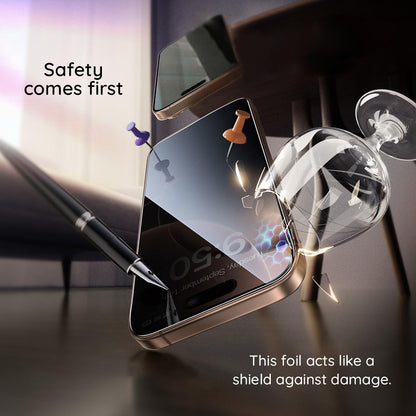 Schutzfolie Privacy Guess für Apple iPhone 16 Pro Max, Gehärtetes Glas, Vollverklebung, 2.5D, GUTGP16XBOKGCIP