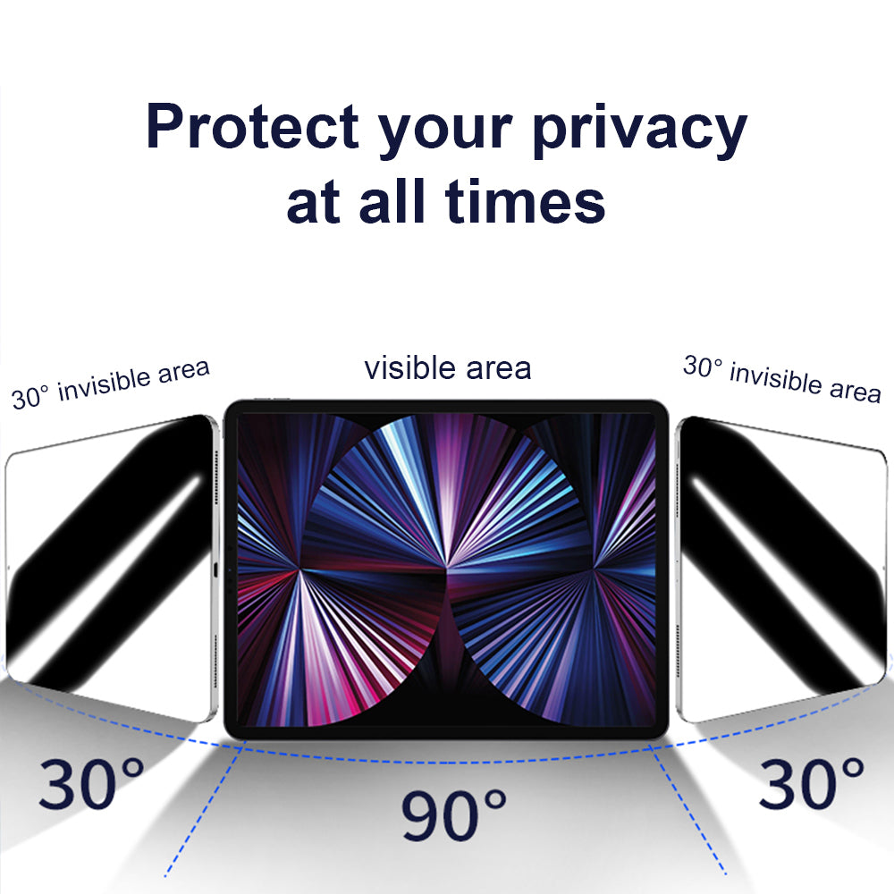 Privacy-Schutzfolie Lito Classic für Apple iPad Air 11 (2026) / Air 11 (2025), gehärtetes Glas, Full Glue, 2.5D
