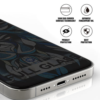 Schutzfolie Privacy Lito D+ Max 300C für Apple iPhone 17 Pro Max, Gehärtetes Glas, Vollverklebung