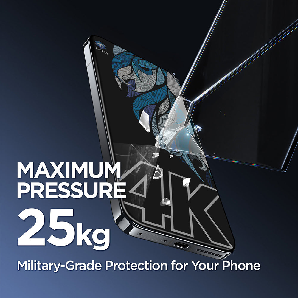 Schutzfolie Privacy Lito D+ Max 4K für Apple iPhone 17 Pro Max, Gehärtetes Glas, Vollverklebung