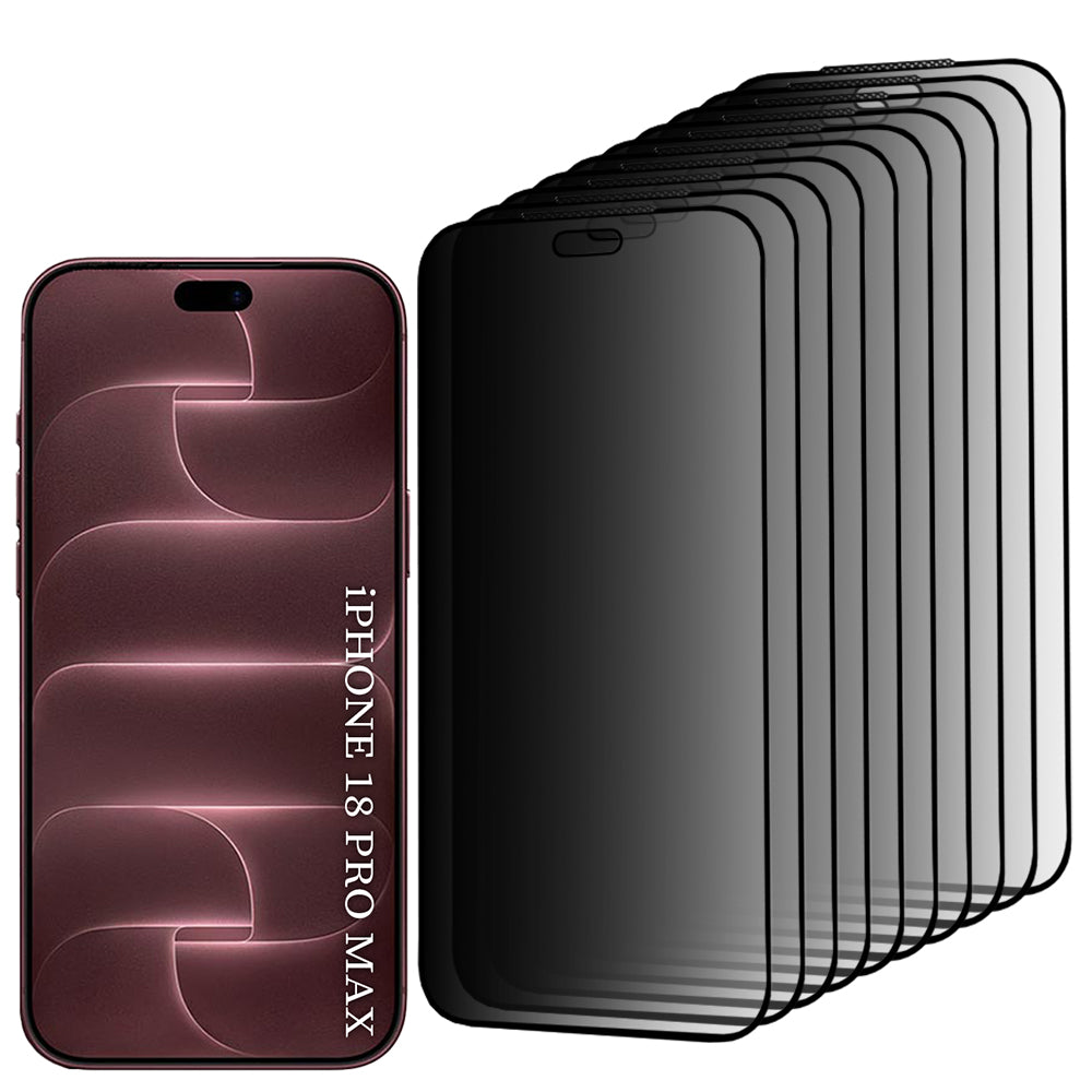 Lito HD Pro Privacy-Displayschutzfolie für Apple iPhone 18 Pro Max, gehärtetes Glas, vollflächig klebend, 10er-Set