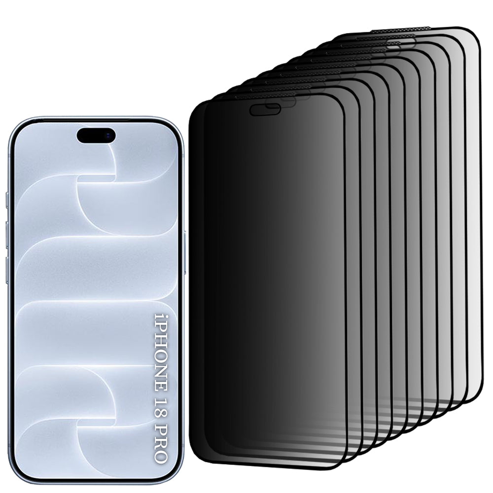 Lito HD Pro Privacy-Displayschutzfolie für Apple iPhone 18 Pro, gehärtetes Glas, vollflächig klebend, 10er-Set