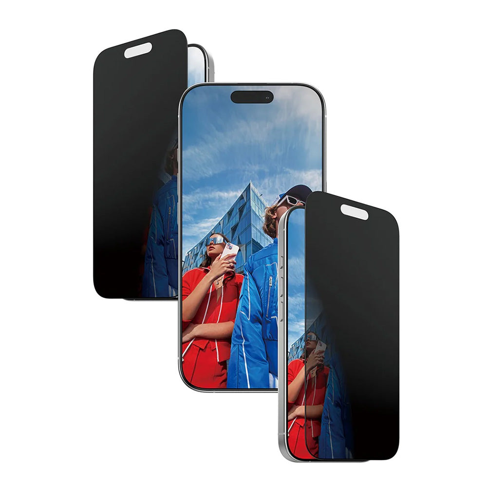 Schutzfolie Privacy PanzerGlass Ultra-Wide Fit 2-Way EasyAligner für Apple iPhone 17 / 16 Pro, Gehärtetes Glas, Vollverklebung