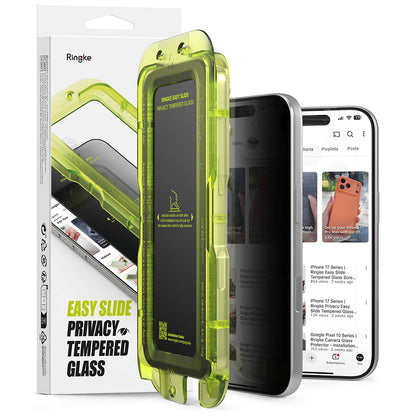 Privacy-Schutzfolie Ringke Easy Slide für Apple iPhone 18 Pro Max, gehärtetes Glas, Full Glue, 2er-Set