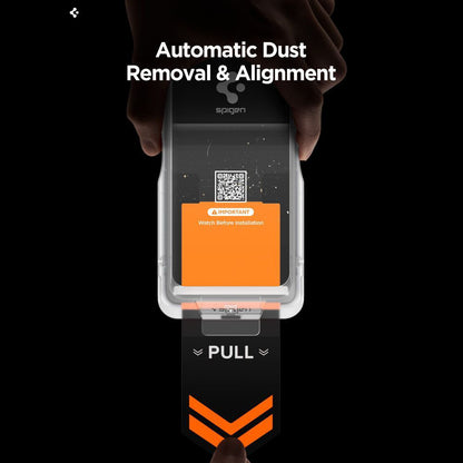 Displayschutzfolie Privacy Spigen GlastR EZ FIT Pro HD für Samsung Galaxy S26 Plus S947, gehärtetes Glas, Vollverklebung, Set mit 2 Stück AGL11085