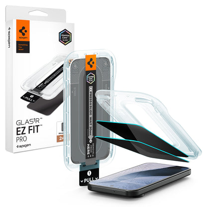 Spigen GlastR EZ FIT Pro Privacy Screen Protector for Google Pixel 11 Pro / 10 Pro, Tempered Glass, Full Glue, Set of 2 pieces AGL11481