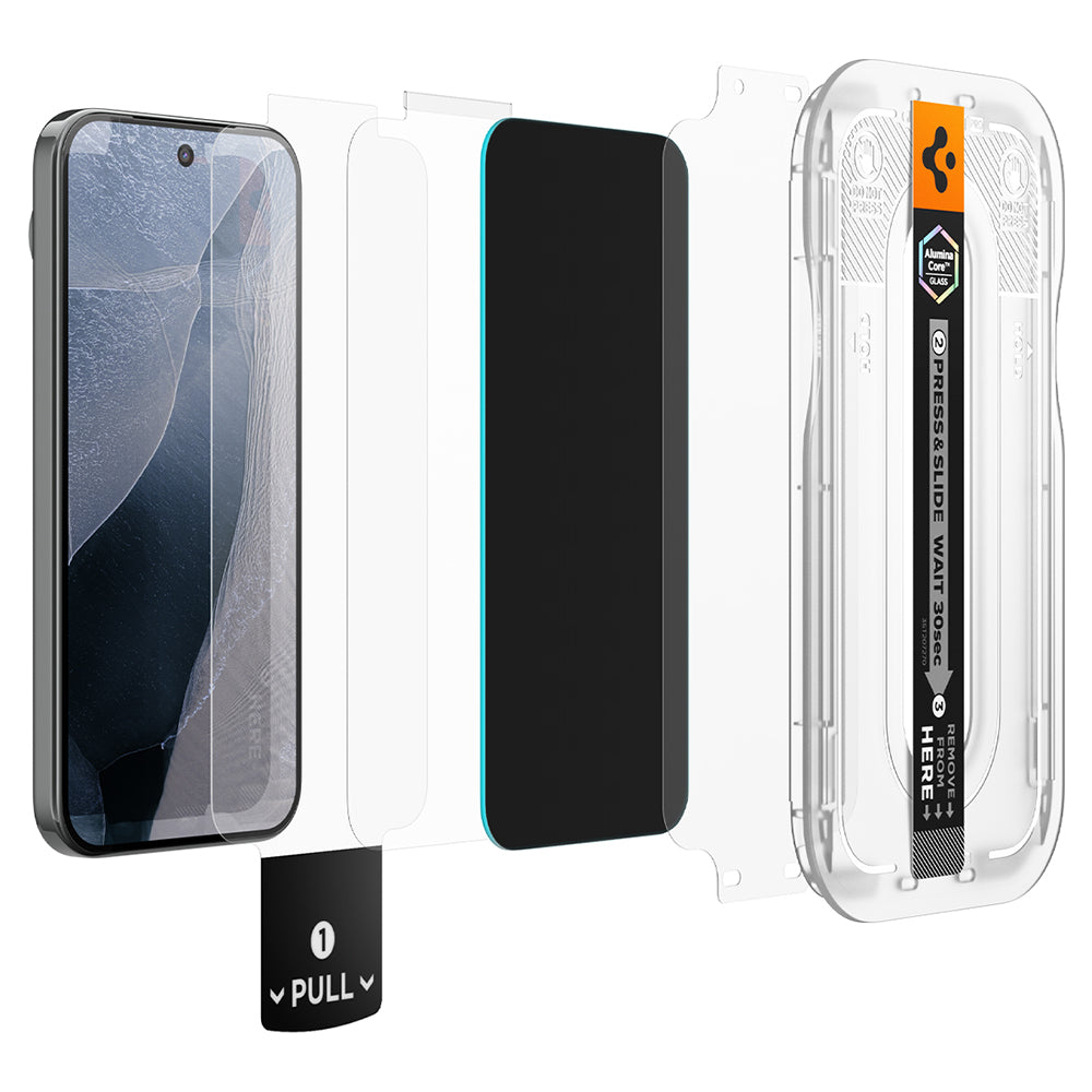 Spigen GlastR EZ FIT Pro Privacy Screen Protector for Google Pixel 11 Pro / 10 Pro, Tempered Glass, Full Glue, Set of 2 pieces AGL11481