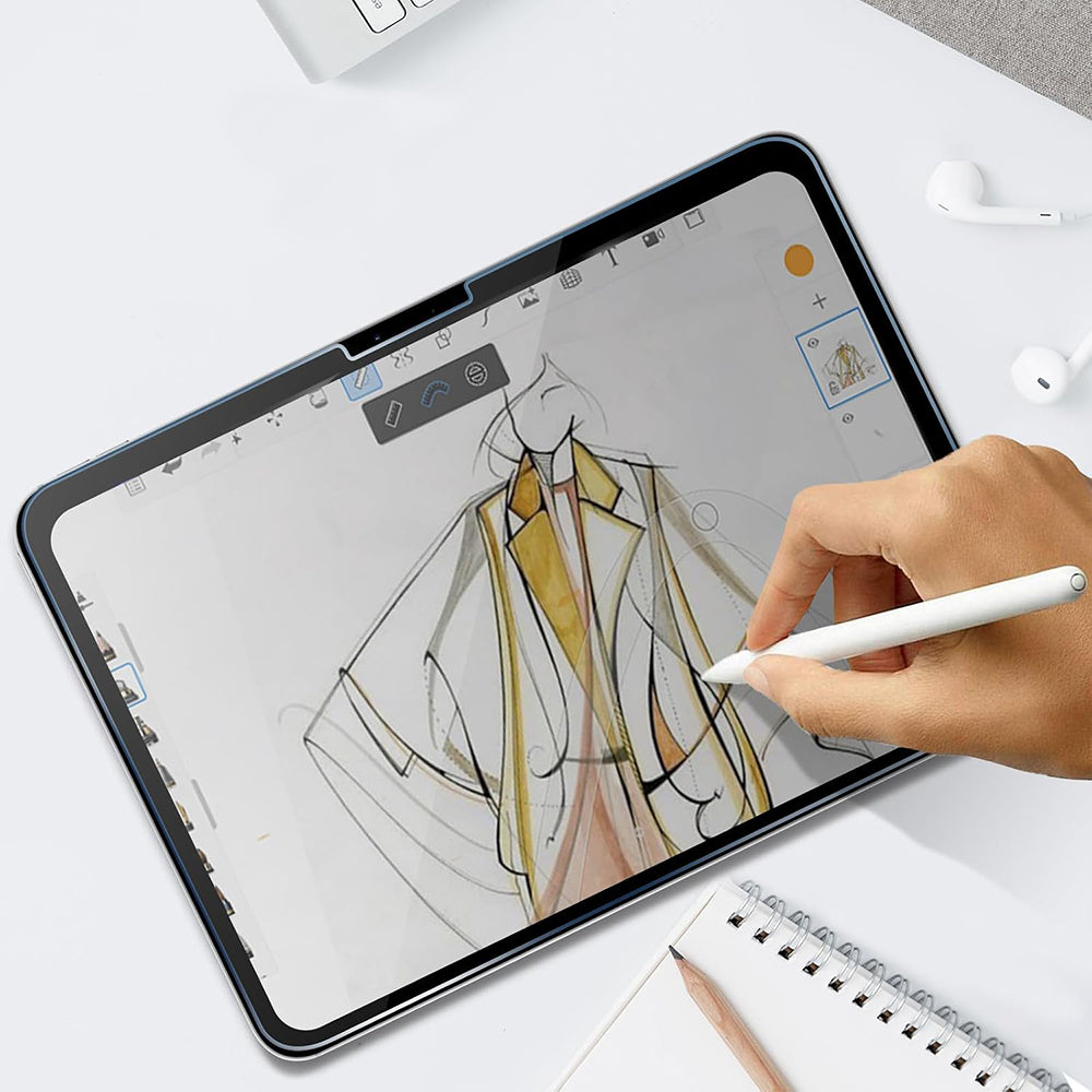 Privacy Screen Protector Techsuit ArmorGlass CrystalHD for Apple iPad Pro 11 (2024), Tempered Glass, Full Glue, Set of 2 pieces