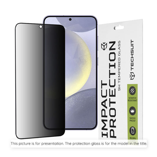 Privacy Techsuit Displayschutzfolie für Apple iPhone 18 Pro Max, gehärtetes Glas, Full Glue, 111D