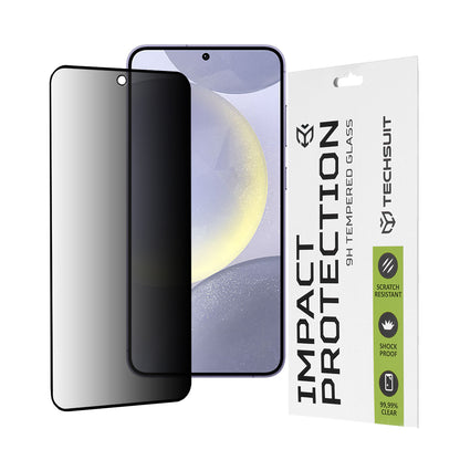 Privacy Techsuit Screen Protector for Samsung Galaxy S25+ S936 / S24+ S926, Tempered Glass, Full Glue, 111D