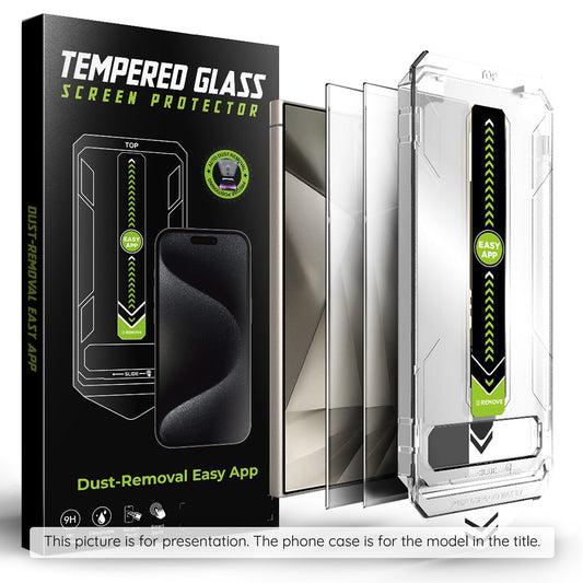 Privacy-Schutzfolie Techsuit TitanGlass CrystalHD für Samsung Galaxy S25+ S936 / S24+ S926, Sicherheitsglas, Vollkleber, 2er-Set