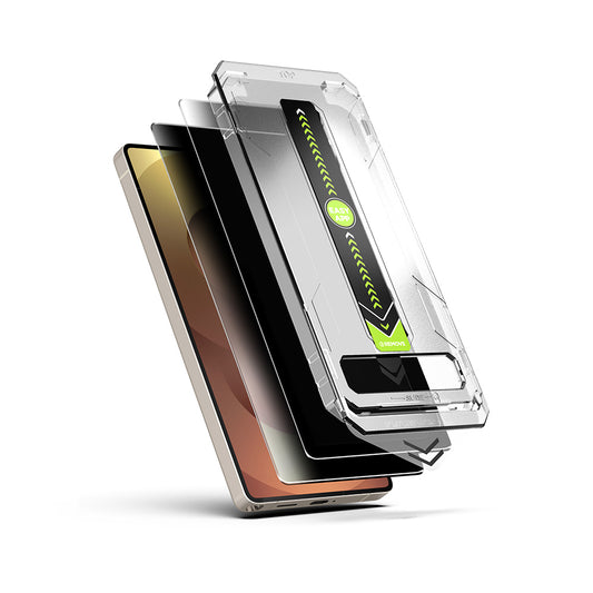 Schutzfolie Privacy Techsuit TitanGlass CrystalHD für Samsung Galaxy S26 Ultra, gehärtetes Glas, Full Glue, Set mit 2 Stück.