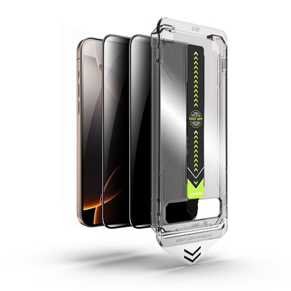 Privacy Screen Protector Techsuit TitanGlass for Apple iPhone 16 / 15, Tempered Glass, Full Glue, Set of 2 pieces