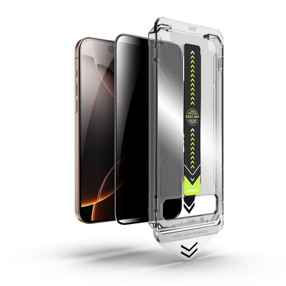 Privacy Screen Protector Techsuit TitanGlass for Apple iPhone 17 / 16 Pro, Tempered Glass, Full Glue