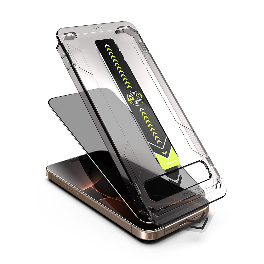 Privacy Techsuit TitanGlass Screen Protector for Apple iPhone 17 Pro Max, Tempered Glass, Full Glue