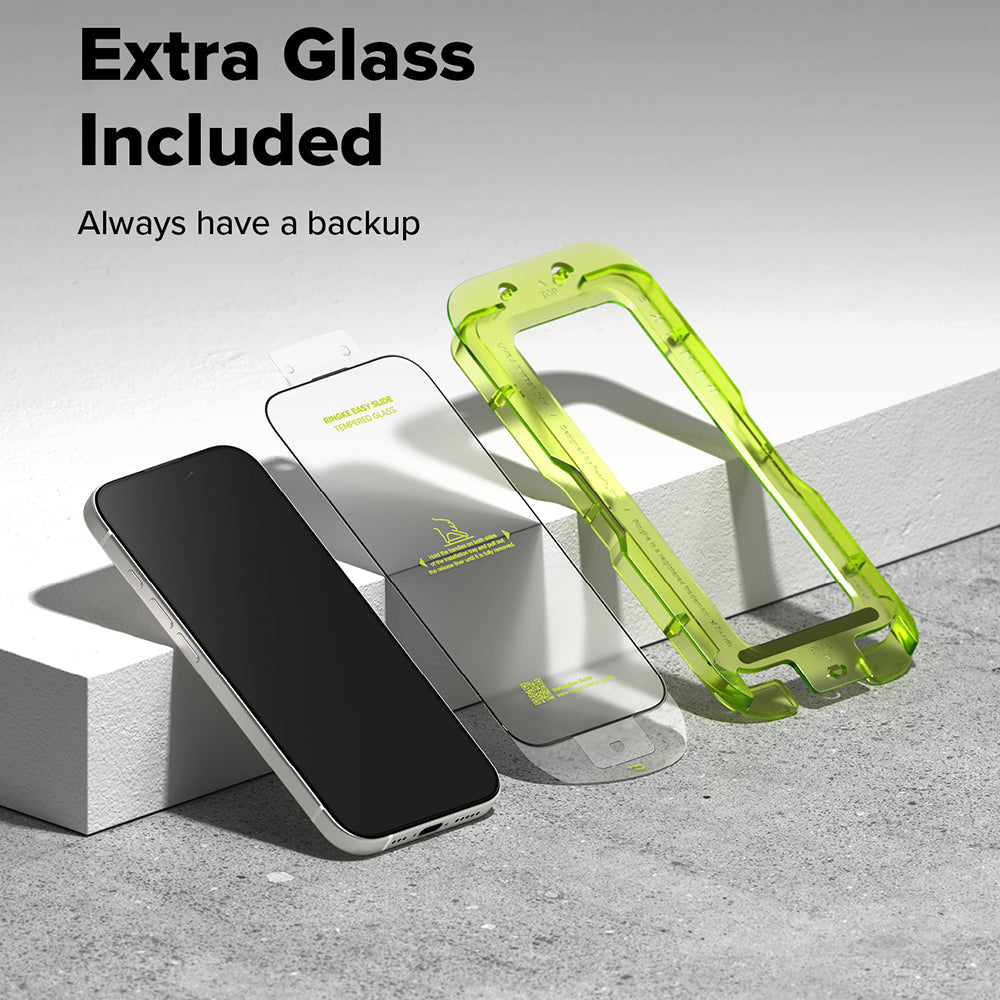 Ringke Easy Slide Displayschutzfolie für Apple iPhone 17 Pro Max, gehärtetes Glas, Full Glue, 2er-Set
