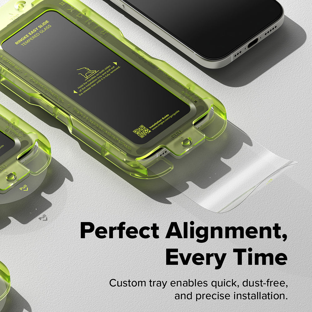 Ringke Easy Slide Displayschutzfolie für Apple iPhone 17 Pro Max, gehärtetes Glas, Full Glue, 2er-Set
