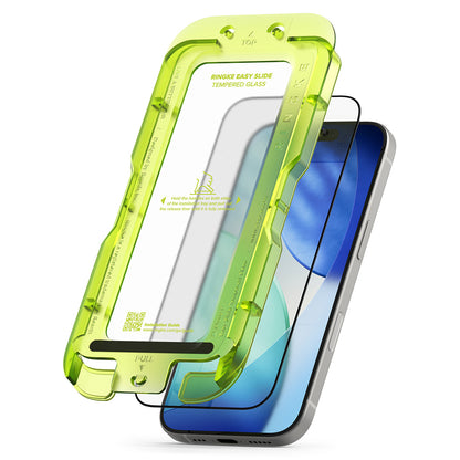 Ringke Easy Slide Displayschutzfolie für Apple iPhone 17 Pro, gehärtetes Glas, Full Glue, 2er Set