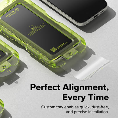 Ringke Easy Slide Displayschutzfolie für Apple iPhone 17 Pro, gehärtetes Glas, Full Glue, 2er Set