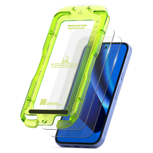Ringke Easy Slide Screen Protector for Google Pixel 10a, Tempered Glass, Full Glue, Set of 2 pieces
