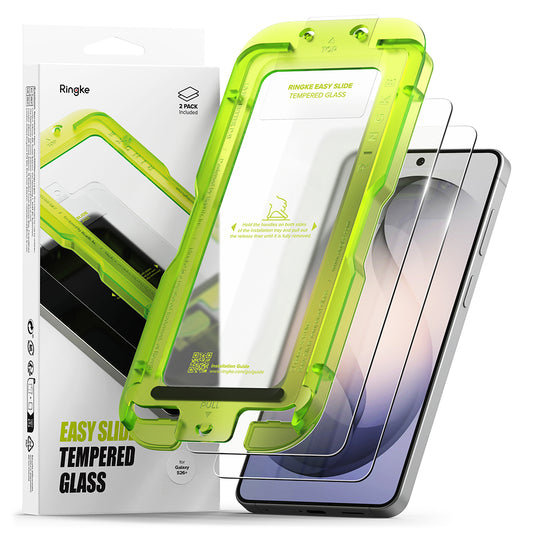 Ringke Easy Slide Screen Protector for Samsung Galaxy S26 Plus, Tempered Glass, Full Glue, Set of 2 Pieces