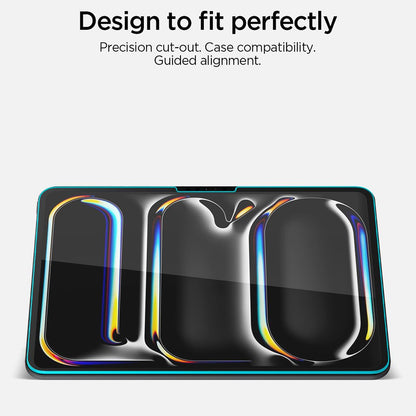 Spigen GlastR Align Master T Screen Protector for Apple iPad Pro 11 (2025) / Pro 11 (2024), Tempered Glass, Full Glue AGL11699