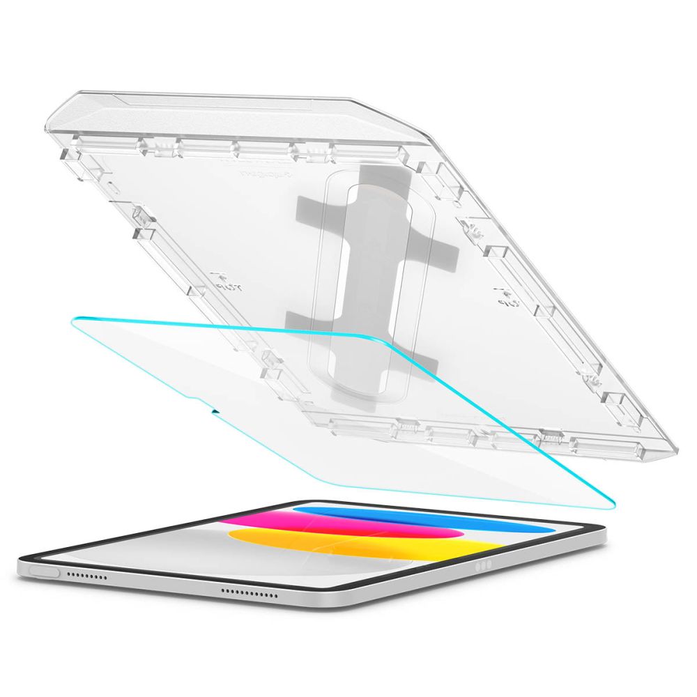 Spigen GlastR EZ FIT Displayschutzfolie für Apple iPad (2025) / (2022), gehärtetes Glas, Full Glue AGL05554
