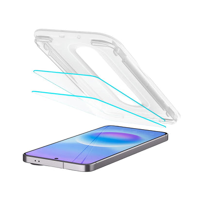 Schutzfolie Spigen GlastR EZ FIT Pro HD für Samsung Galaxy A57 5G, gehärtetes Glas, Vollkleber, Set mit 2 Stück AGL11397