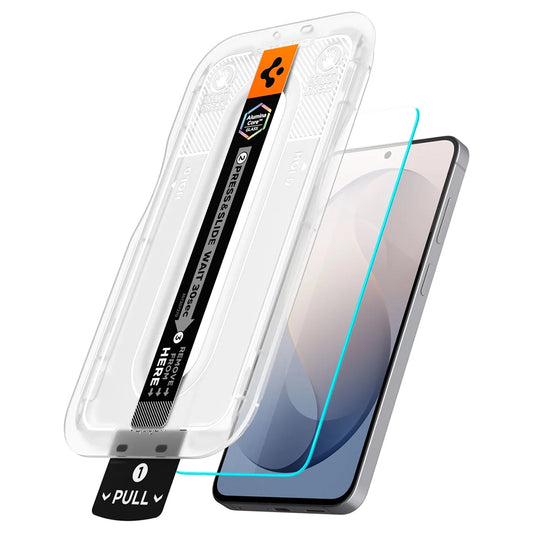 Spigen GlastR EZ FIT Pro HD Displayschutzfolie für Samsung Galaxy S26 FE S741, gehärtetes Glas, Full Glue AGL11996