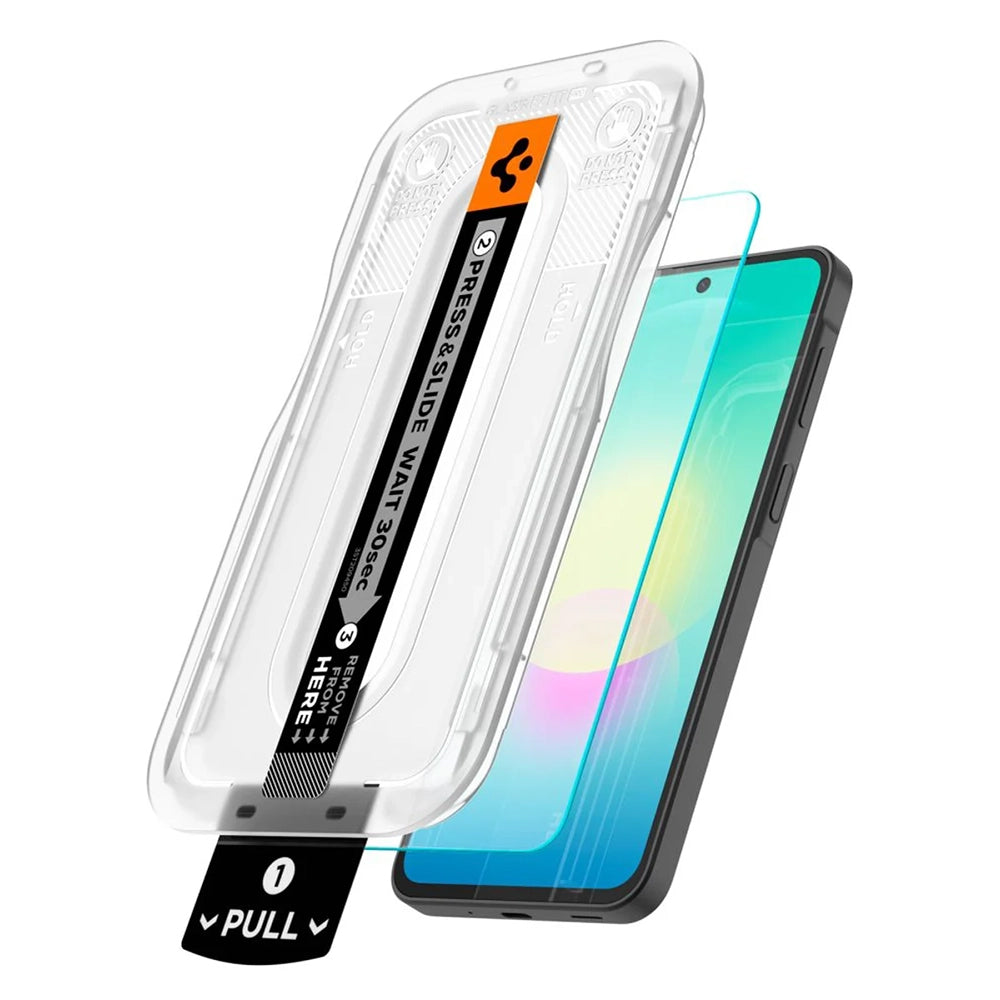 Spigen GlastR EZ FIT Pro Screen Protector for Samsung Galaxy A27 5G, Tempered Glass, Full Glue, Set of 2 pieces AGL11809