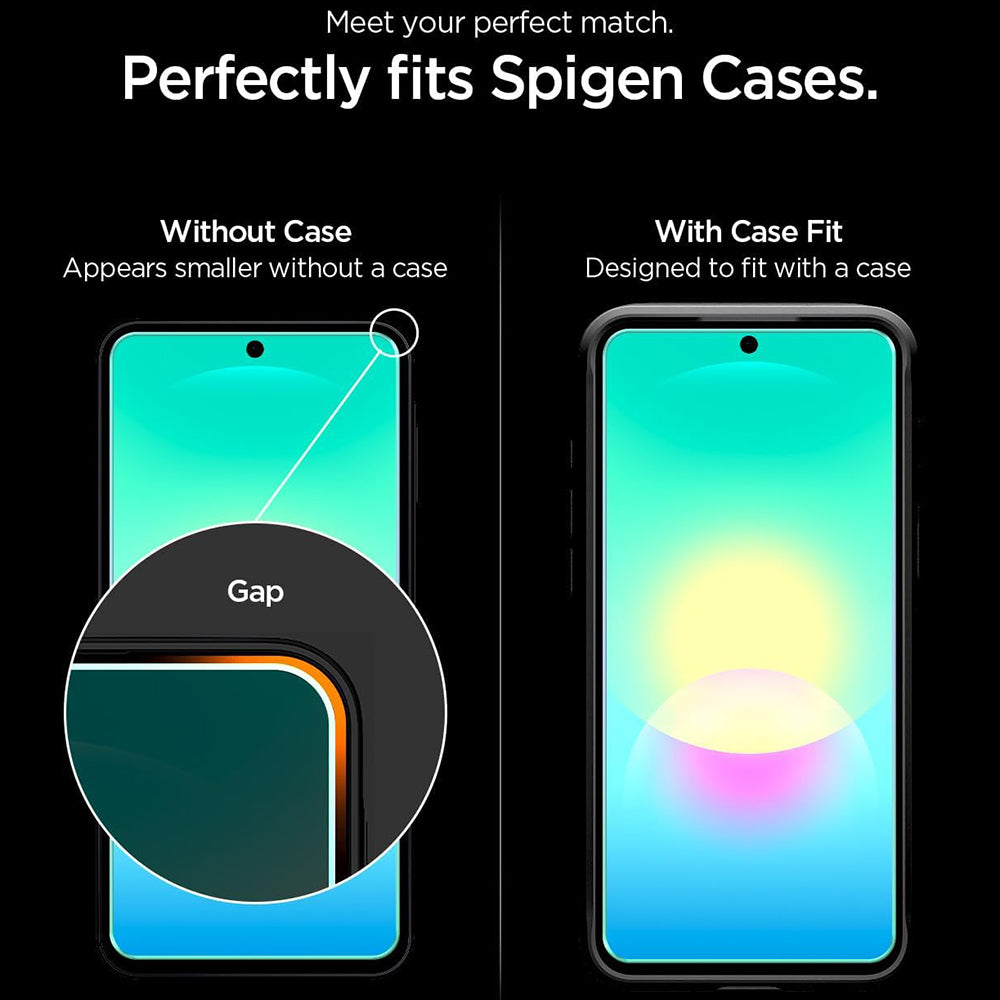Spigen GlastR EZ FIT Pro Screen Protector for Samsung Galaxy A27 5G, Tempered Glass, Full Glue, Set of 2 pieces AGL11809